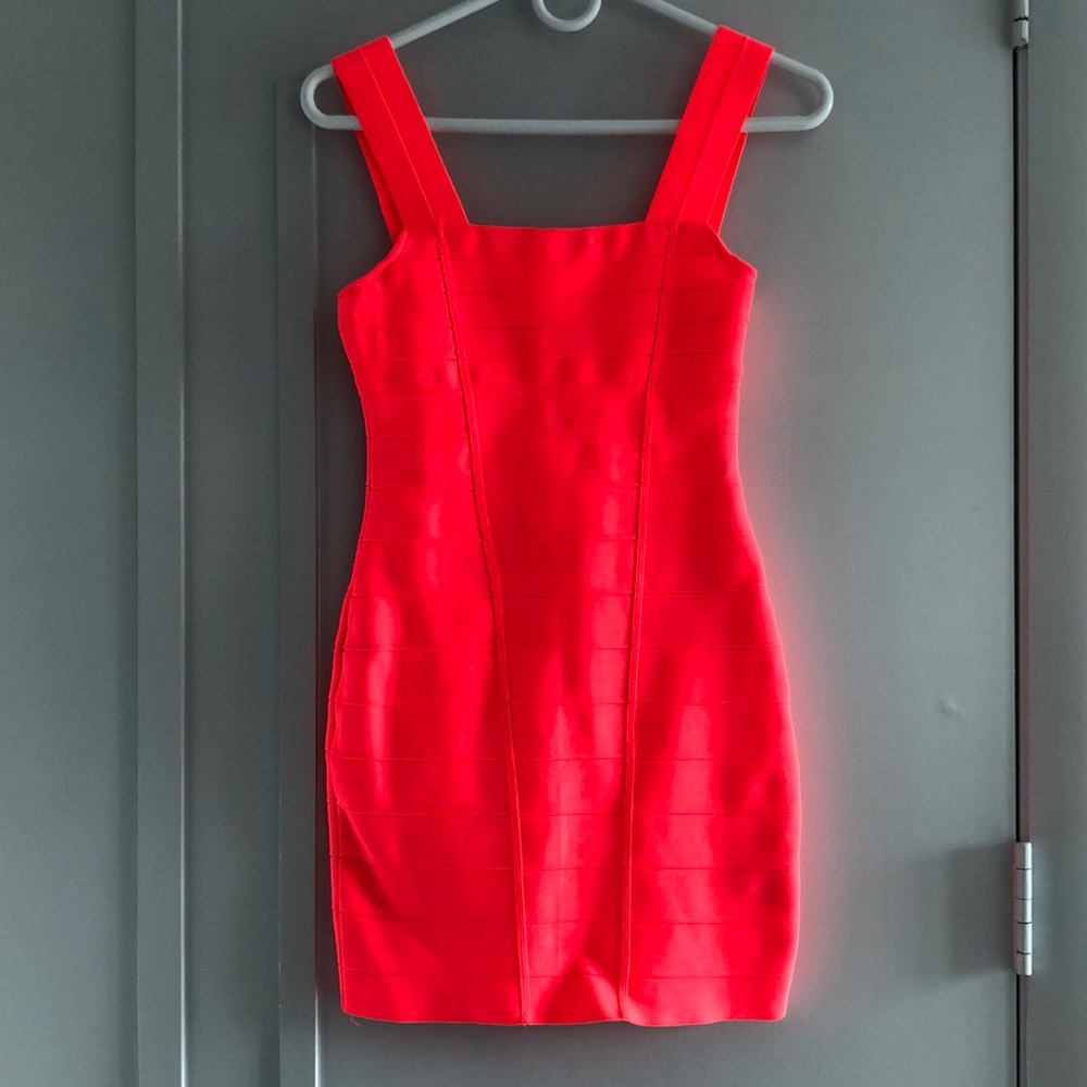 Neon bandage dress